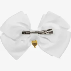 White Bow Hair Clip (19cm)