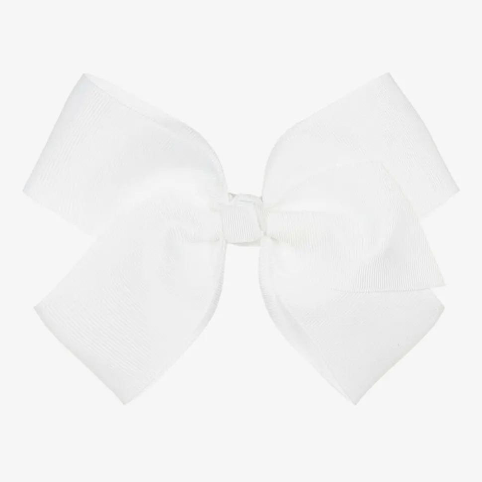 White Bow Hair Clip (15cm)