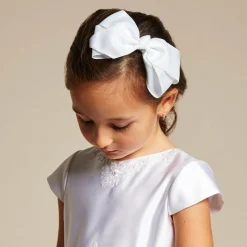 White Bow Hair Clip (15cm)