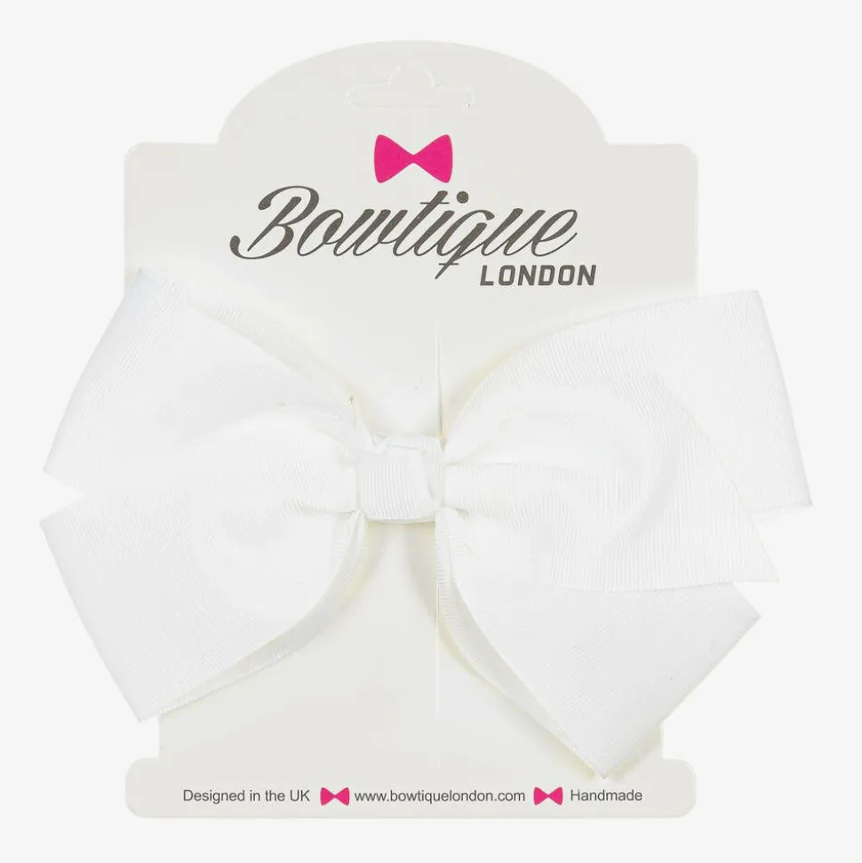 White Bow Hair Clip (15cm)