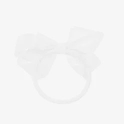 White Bow Hair Elastic (7cm)