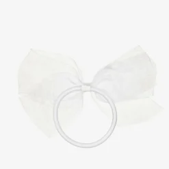 White Bow Hair Elastic (12cm)