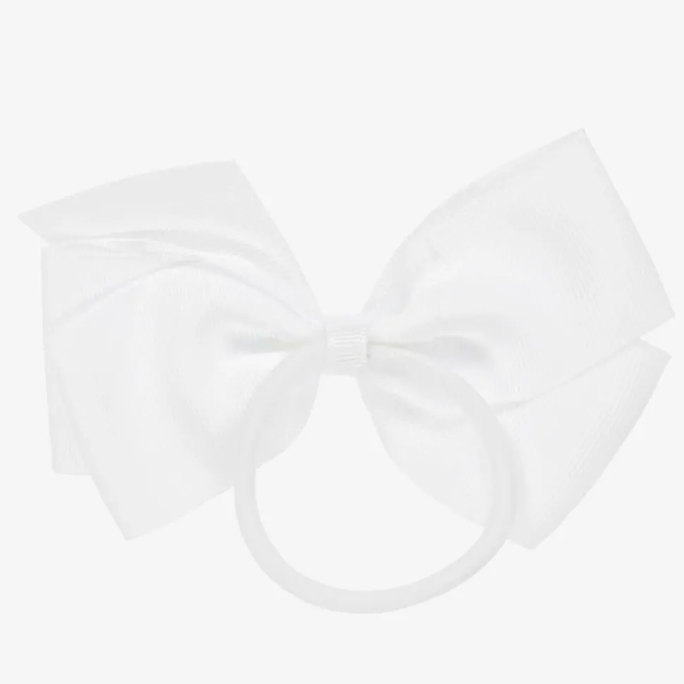 White Bow Hair Elastic (12cm)