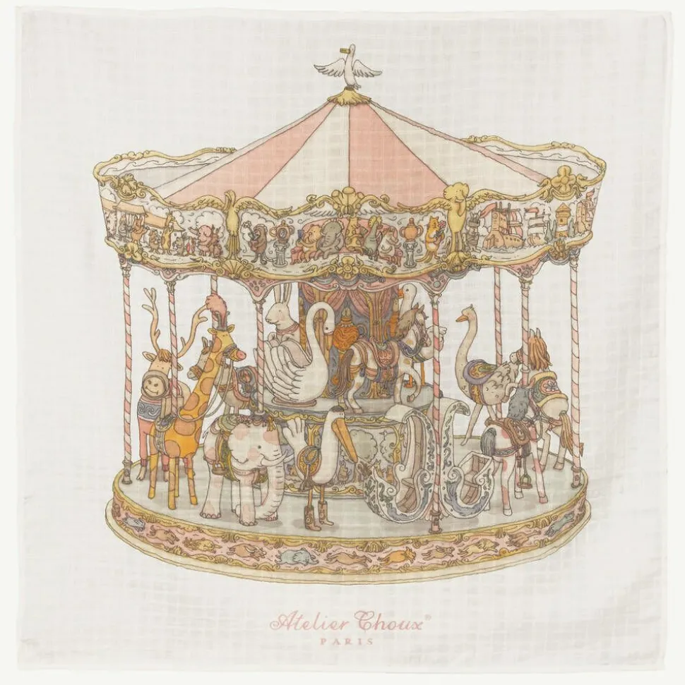 White Carousel Swaddle (98cm)