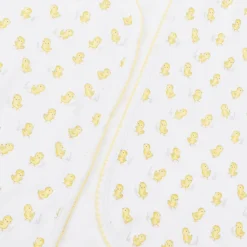 White Cheery Chicks Pima Cotton Blanket (73cm)