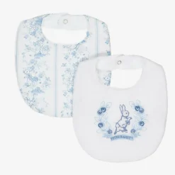 White Cotton & Linen Bibs (2 Pack)