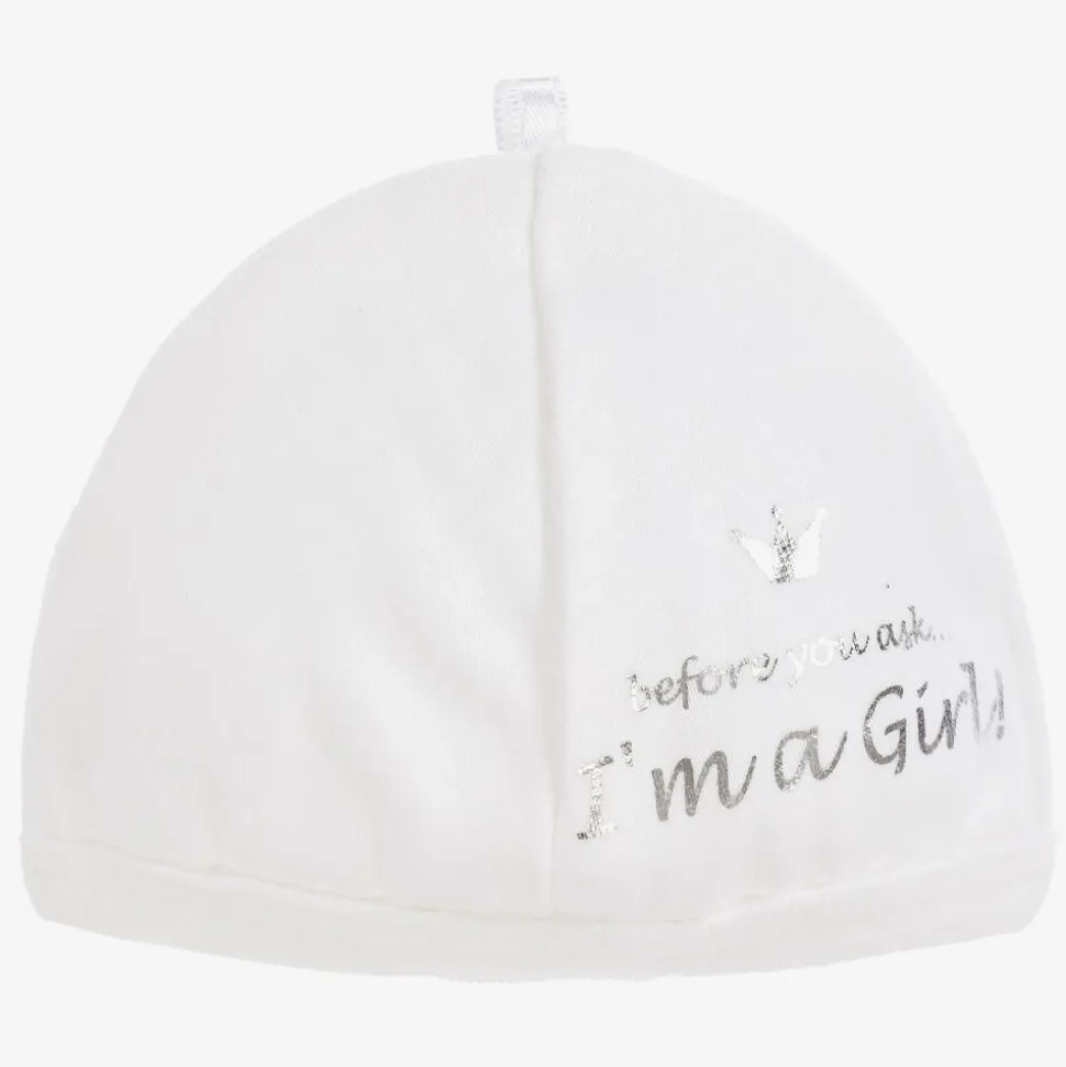 White Cotton Baby Hat