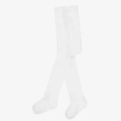 White Cotton Baby Tights