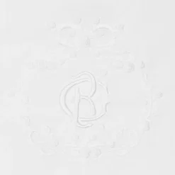 White Cotton Babygrow & Embroidered Bib Set