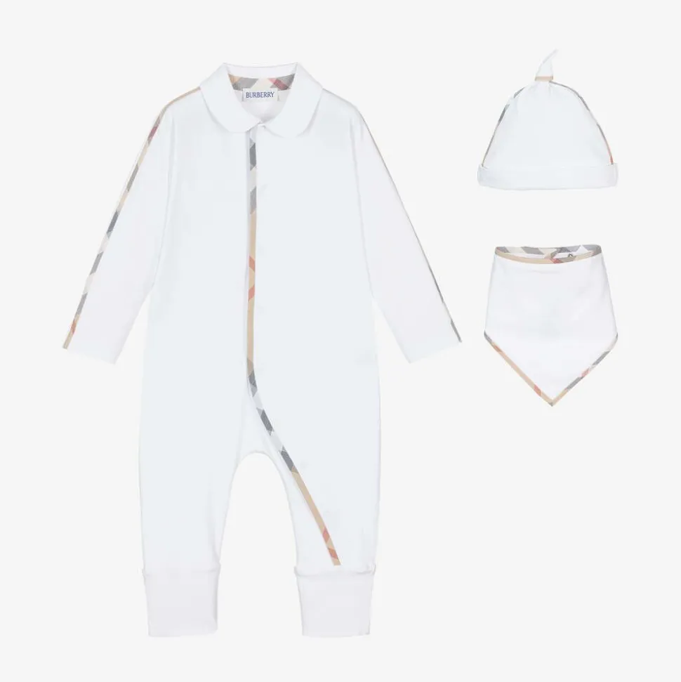 White Cotton Babygrow Gift Set