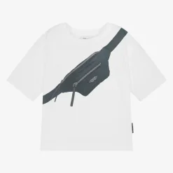 White Cotton Biker Belt Bag T-Shirt