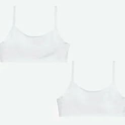 White Cotton Bra Tops (2 Pack)