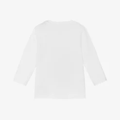 White Cotton Christmas Baby Top