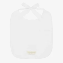 White Cotton Crest Bib