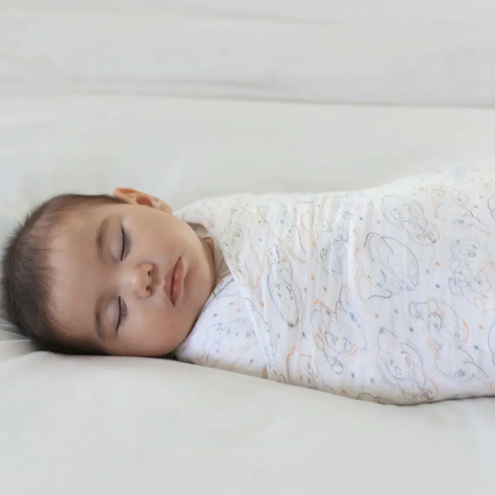 White Cotton Disney Swaddles (3 Pack)