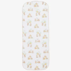 White Cotton Honey Bear Cubs Burp Cloth (49cm)
