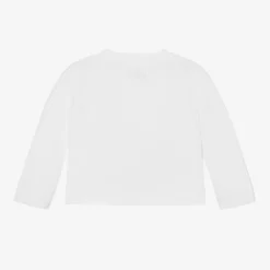 White Cotton Knit Cardigan