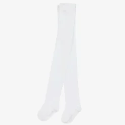 White Cotton Knit Tights