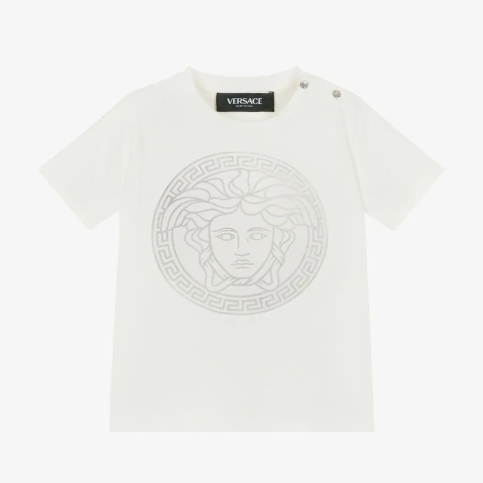 White Cotton Medusa Baby T-Shirt