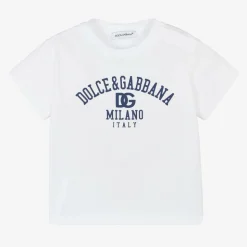 White Cotton Milano Logo Baby T-Shirt