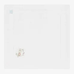 White Cotton Personalised Robin Blanket (88cm)