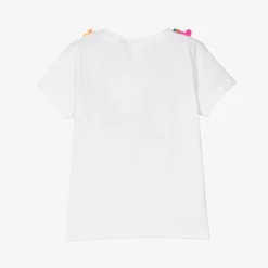 White Cotton Pom-Pom T-Shirt