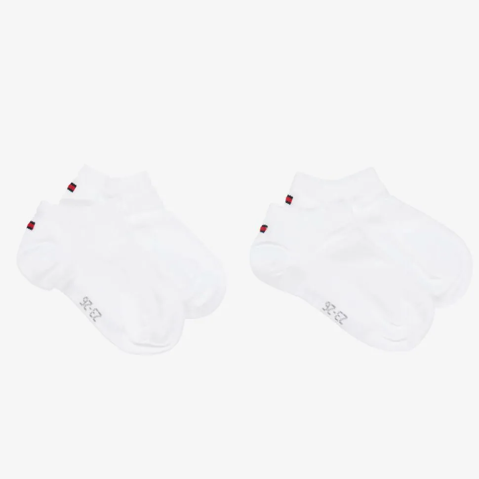 White Cotton Trainer Socks (2 Pack)