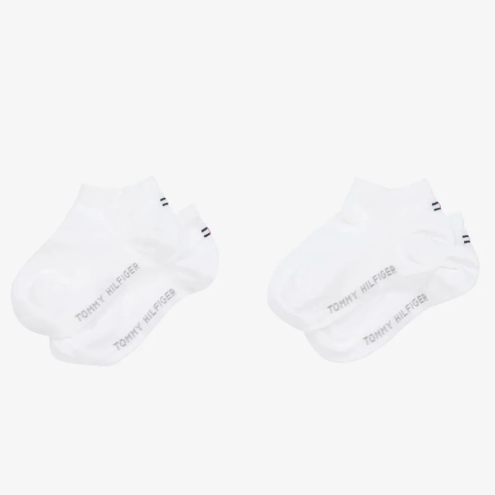 White Cotton Trainer Socks (2 Pack)