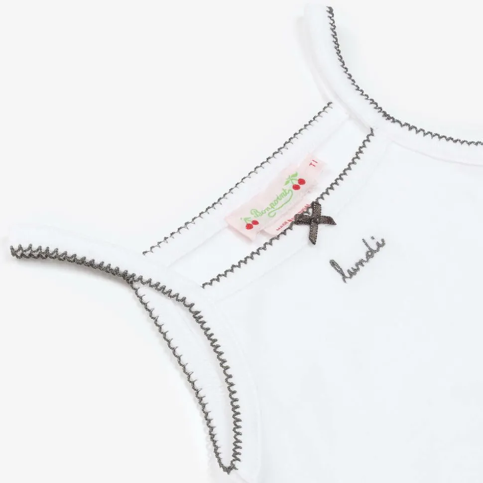 White Days Of The Week Cotton Vests Gift Set