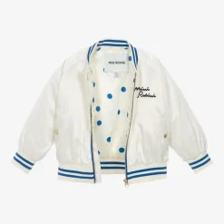 White Dolphin Baseball Jacket