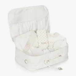 White Faux Leather Hospital Bag Set (49cm)