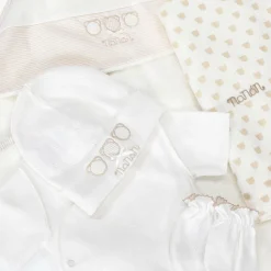 White Faux Leather Hospital Bag Set (49cm)