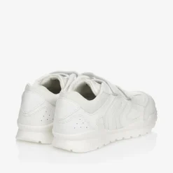 White Faux Leather Trainers