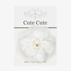 White Floral Hair Clip (7cm)