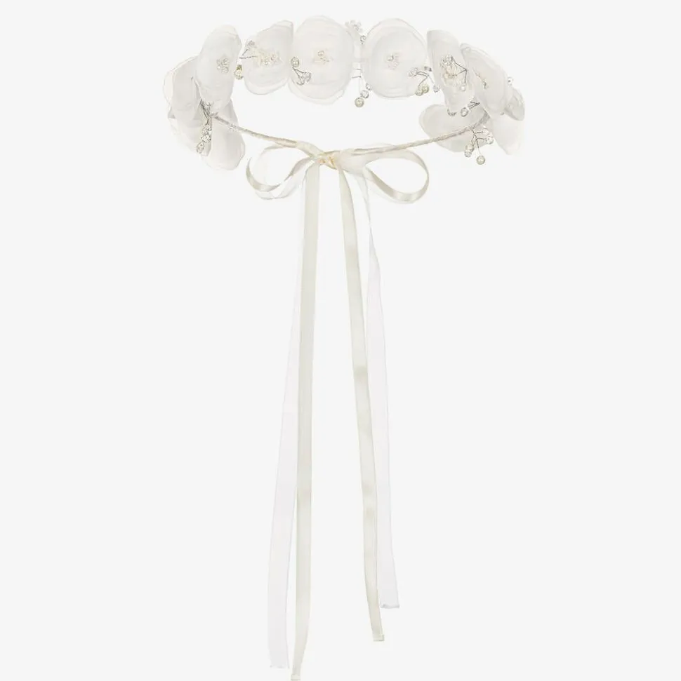 White Floral Hair Garland