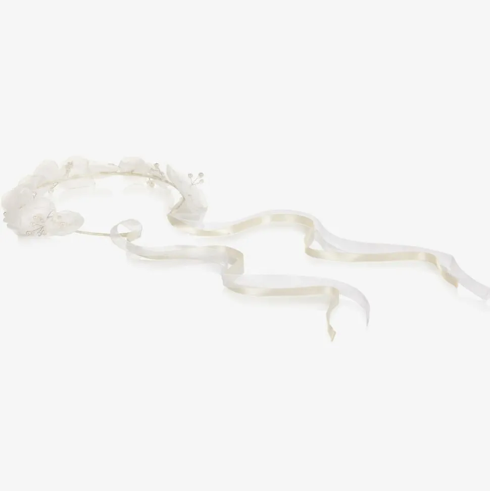 White Floral Hair Garland