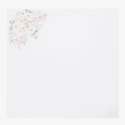 White Floral Muslin Cloths (2 Pack)