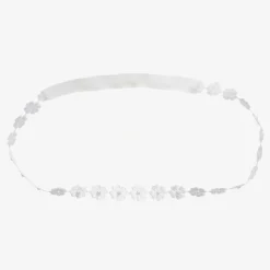 White Flower Pearl Headband