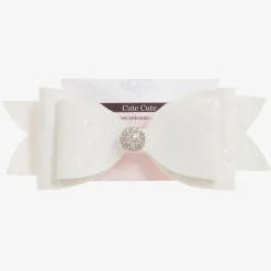 White Glitter Hairclip (14cm)