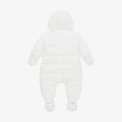 White Hooded Baby Snowsuit