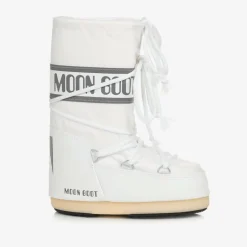 White Icon Nylon Snow Boots