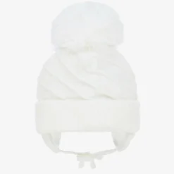 White Jim Giant Pom-Pom Hat