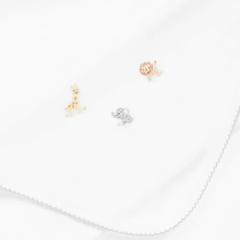 White Jungle Mates Baby Blanket (73cm)