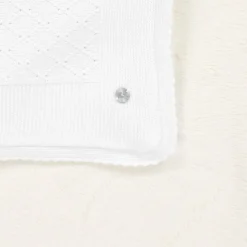 White Knit & Faux Fur Blanket (82cm)