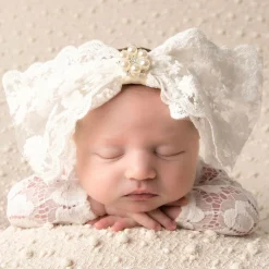 White Lace Bow Headband (24cm)