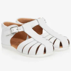 White Leather Sandals