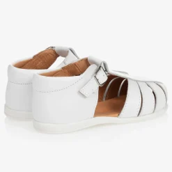 White Leather Sandals