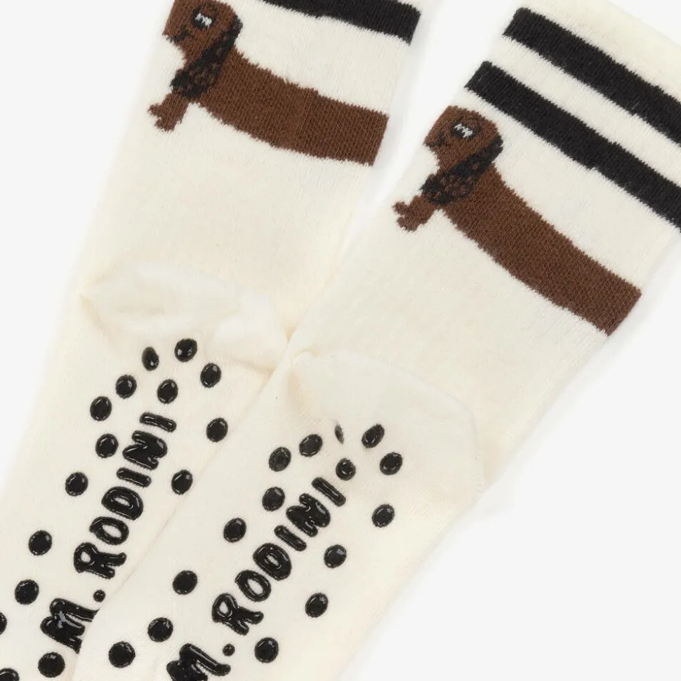 White Organic Cotton Anti-Slip Socks