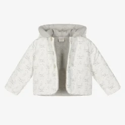 White Padded Cotton Mouse Baby Jacket