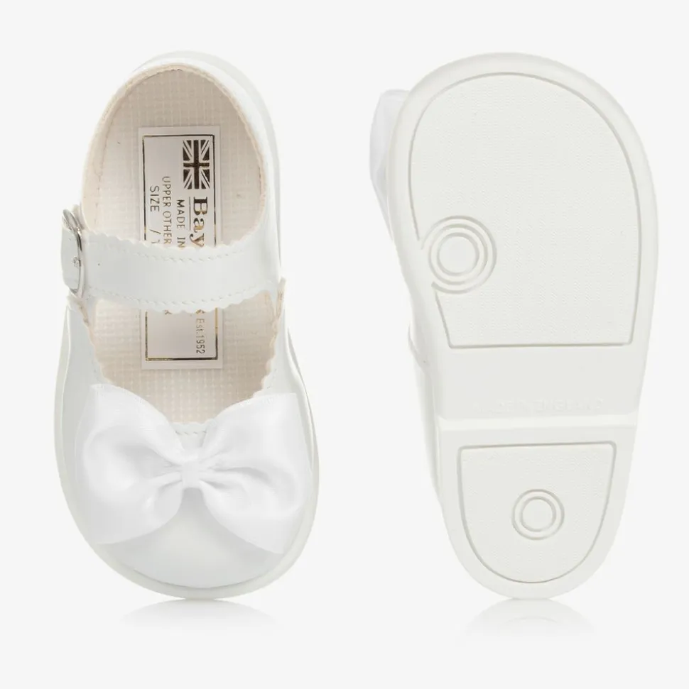 White Patent Bar Shoes